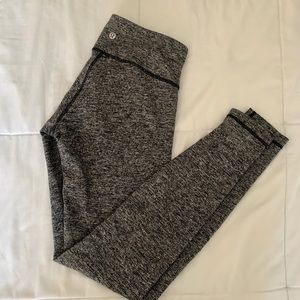 lululemon wunder under heathered grey leggings